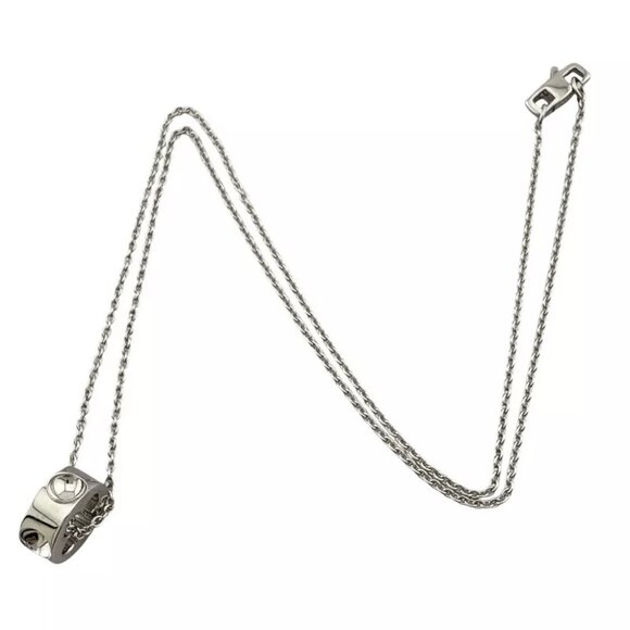 LOUIS VUITTON Necklace K18 white gold Pink sapphire Pandantif Ann Platt used - Picture 6 of 8